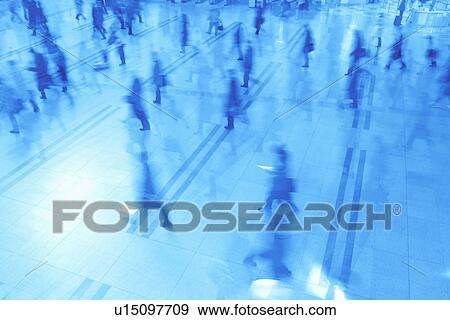 Busy train station View Large Photo Image Stock Photo - Busy train station. Fotosearch