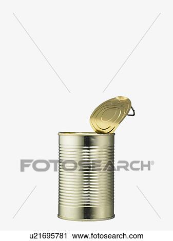 Can with open lid View Large Photo Image Stock Image - Can with open lid. Fotosearch