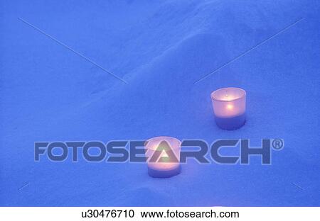 Candles on snow View Large Photo Image Stock Image - Candles on snow. Fotosearch