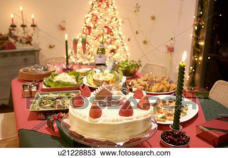 Stock Image - Christmas cake. Fotosearch