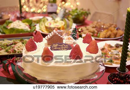 Stock Photography - Christmas cake. Fotosearch