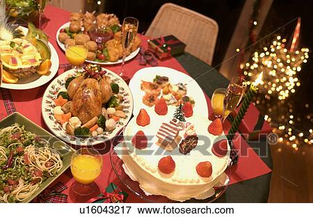 Stock Photo - Christmas dinner. Fotosearch