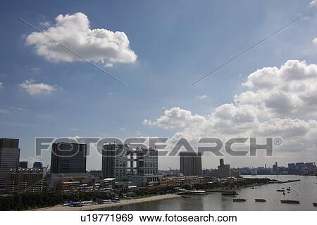 Cityscape of Odaiba, Tokyo Prefecture, Honshu, Japan View Large Photo Image Stock Photo - Cityscape of Odaiba, Tokyo Prefecture, Honshu, Japan. Fotosearch
