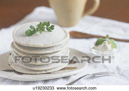 Stock Image - Close Up Image of Buckwheat Pancake. Fotosearch