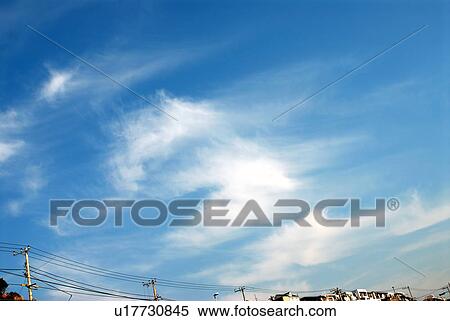 Stock Photography - Clouds in sky, Kamakura city, Kanagawa prefecture, Japan. Fotosearch