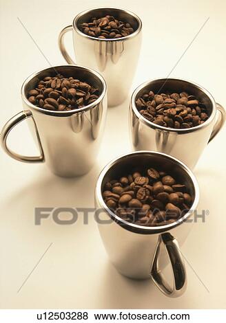 Stock Photo - Coffee Beans in Cups. Fotosearch