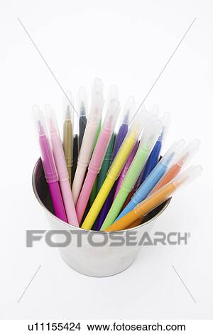 Colorful felt tip pens in a can View Large Photo Image Picture - Colorful felt tip pens in a can. Fotosearch