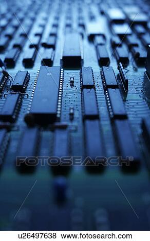 Computer circuit board, close up, full frame View Large Photo Image Stock Photo - Computer circuit board, close up, full frame. Fotosearch