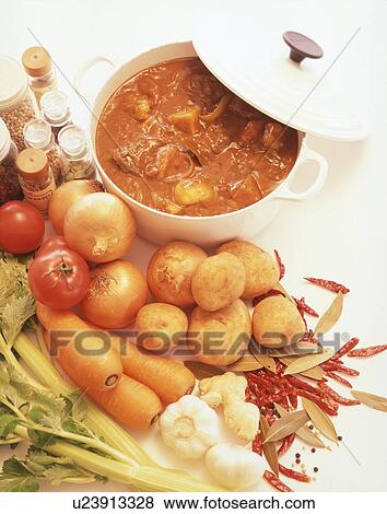 Stock Photo - Curry in a pan. Fotosearch