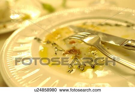 Stock Image - Dirty tableware. Fotosearch