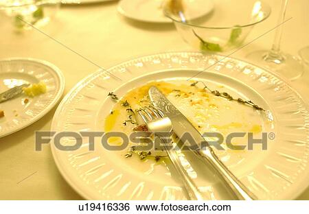 Stock Photograph - Dirty tableware. Fotosearch