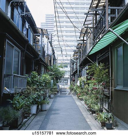 Stock Image - Downtown, Tokyo Prefecture, Honshu, Japan. Fotosearch