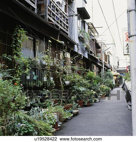 Stock Image - Downtown, Tokyo Prefecture, Honshu, Japan. Fotosearch