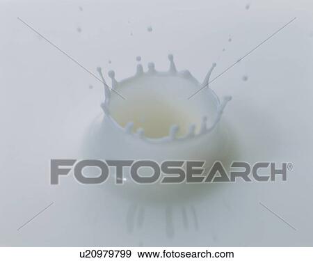 Stock Photo - Drop of milk splashing. Fotosearch
