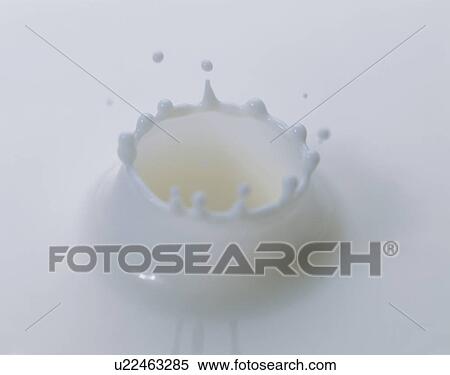 Stock Photography - Drop of milk splashing. Fotosearch