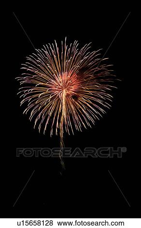 Fireworks exploding in sky, black background, long exposure View Large Photo Image Stock Photo - Fireworks exploding in sky, black background, long exposure. Fotosearch