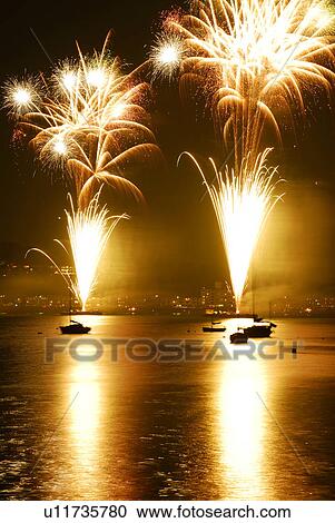 Fireworks exploding in sky, long exposure, Zushi city, Kanagawa prefecture, Japan View Large Photo Image Stock Image - Fireworks exploding in sky, long exposure, Zushi city, Kanagawa prefecture, Japan. Fotosearch