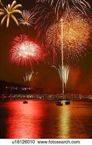Fireworks exploding in sky, long exposure, Zushi city, Kanagawa prefecture, Japan View Large Photo Image Stock Image - Fireworks exploding in sky, long exposure, Zushi city, Kanagawa prefecture, Japan. Fotosearch