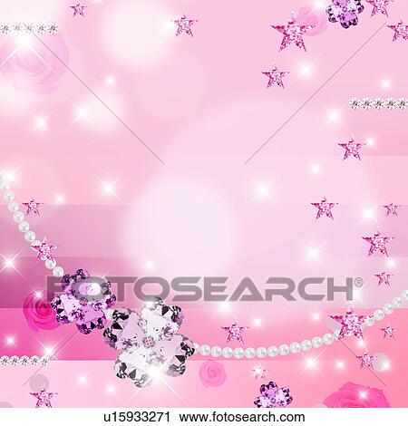 Four Leaf Clover, stars, pearls, sequins and roses, CG View Large Photo Image Stock Image - Four Leaf Clover, stars, pearls, sequins and roses, CG. Fotosearch