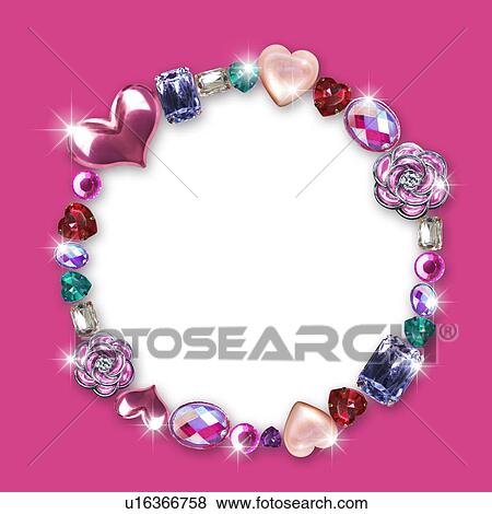 Stock Photo - Gem frame, CG. Fotosearch