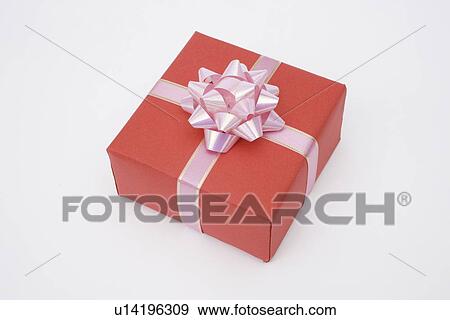 Stock Photo - Gift box, white background. Fotosearch