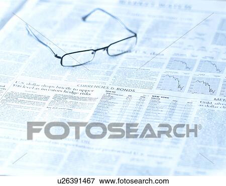 Glasses on English Newspaper View Large Photo Image Stock Photo - Glasses on English Newspaper. Fotosearch