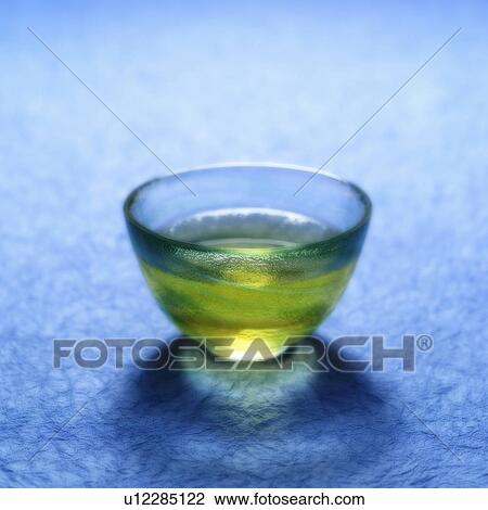 Stock Image - Green tea in a glass. Fotosearch