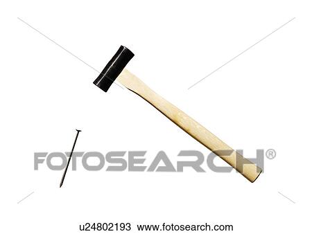 Stock Image - Hammer and nail. Fotosearch