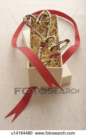 Stock Image - Heart Shaped Chocolate In Box. Fotosearch