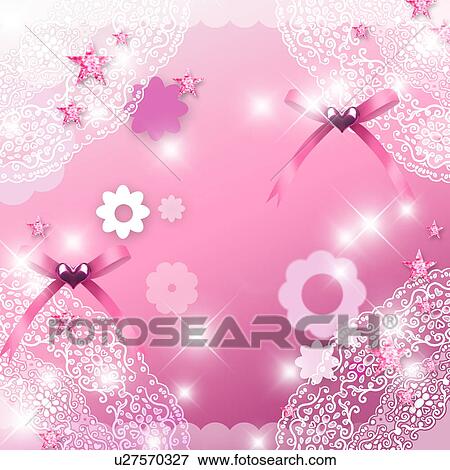 Heart, star,, ribbon, flower and lace, CG View Large Photo Image Stock Photo - Heart, star,, ribbon, flower and lace, CG. Fotosearch