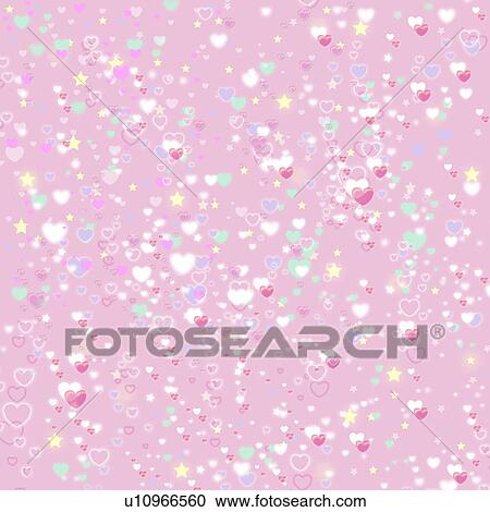Stock Image - Hearts, stars, CG. Fotosearch