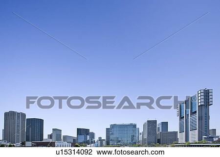 High rise buildings under sky, copy space, Tokyo prefecture, Japan View Large Photo Image Stock Image - High rise buildings under sky, copy space, Tokyo prefecture, Japan. Fotosearch