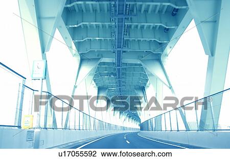 Stock Image - Highway, Tokyo prefecture, Kanagawa prefecture, Japan. Fotosearch