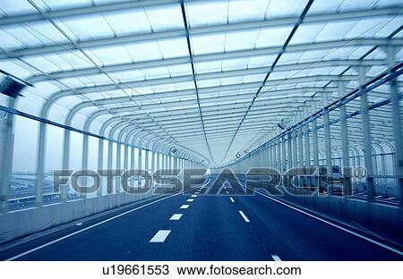 Stock Image - Highway, Tokyo prefecture, Kanagawa prefecture, Japan. Fotosearch