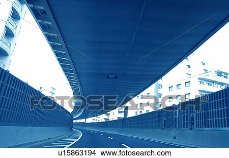 Picture - Highway, toned image, Tokyo prefecture, Kanagawa prefecture, Japan. Fotosearch