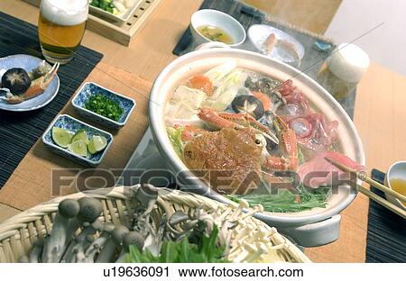 Hot pot dish with crab and red sea bream View Large Photo Image Stock Image - Hot pot dish with crab and red sea bream. Fotosearch