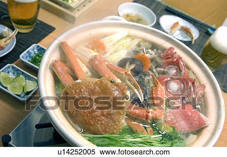 Hot pot dish with crab and red sea bream View Large Photo Image Stock Photography - Hot pot dish with crab and red sea bream. Fotosearch
