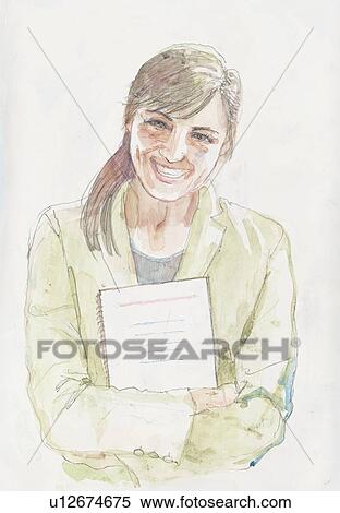 Stock Photography - Illustration of a woman in suits. Fotosearch