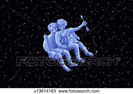 Image of Astrology sign, Gemini, black background View Large Photo Image Stock Image - Image of Astrology sign, Gemini, black background. Fotosearch