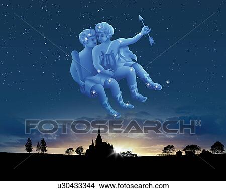 Picture - Image of Astrology sign, Gemini. Fotosearch