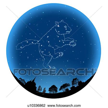 Stock Image - Image of Astrology sign, Ursa Major, white background. Fotosearch