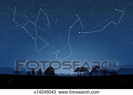 Image of Astrology signs, (Scorpio, Orion Nebula, Ursa Minor) View Large Photo Image Stock Image - Image of Astrology signs, (Scorpio, Orion Nebula, Ursa Minor). Fotosearch