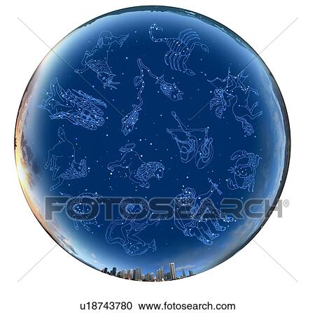 Stock Image - Image of Astrology signs, white background. Fotosearch