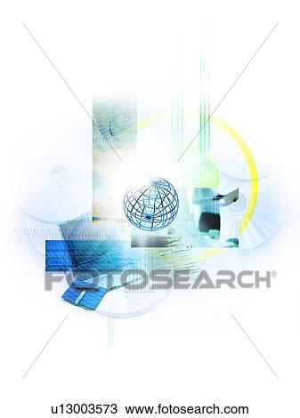 Image of globe and office supplies, computer graphic, white background View Large Photo Image Stock Image - Image of globe and office supplies, computer graphic, white background. Fotosearch