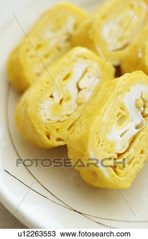 Japanese omelet View Large Photo Image Stock Image - Japanese omelet. Fotosearch