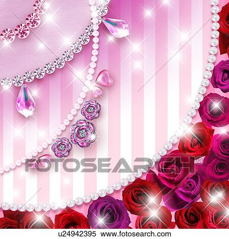 Stock Photography - Jewelries and flowers, CG. Fotosearch