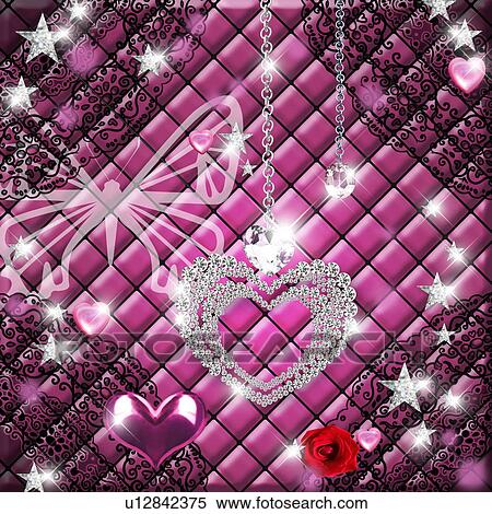 Jewelry, heart, stars, butterfly, laces and square patterns, CG View Large Photo Image Stock Photography - Jewelry, heart, stars, butterfly, laces and square patterns, CG. Fotosearch