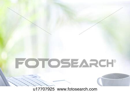 Laptop and cup of coffee on desk in office, close up, differential focus View Large Photo Image Stock Photography - Laptop and cup of coffee on desk in office, close up, differential focus. Fotosearch