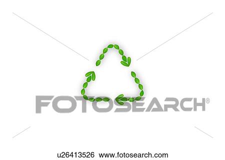 Leaves making recycling symbol, computer graphic, white background View Large Photo Image Stock Photograph - Leaves making recycling symbol, computer graphic, white background. Fotosearch
