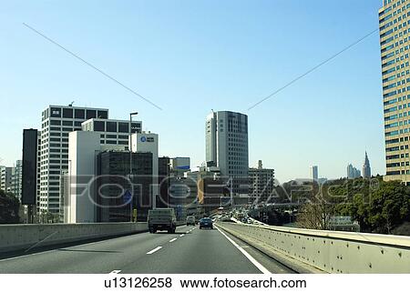 Office buildings and highway, Tokyo prefecture, Japan View Large Photo Image Stock Photo - Office buildings and highway, Tokyo prefecture, Japan. Fotosearch